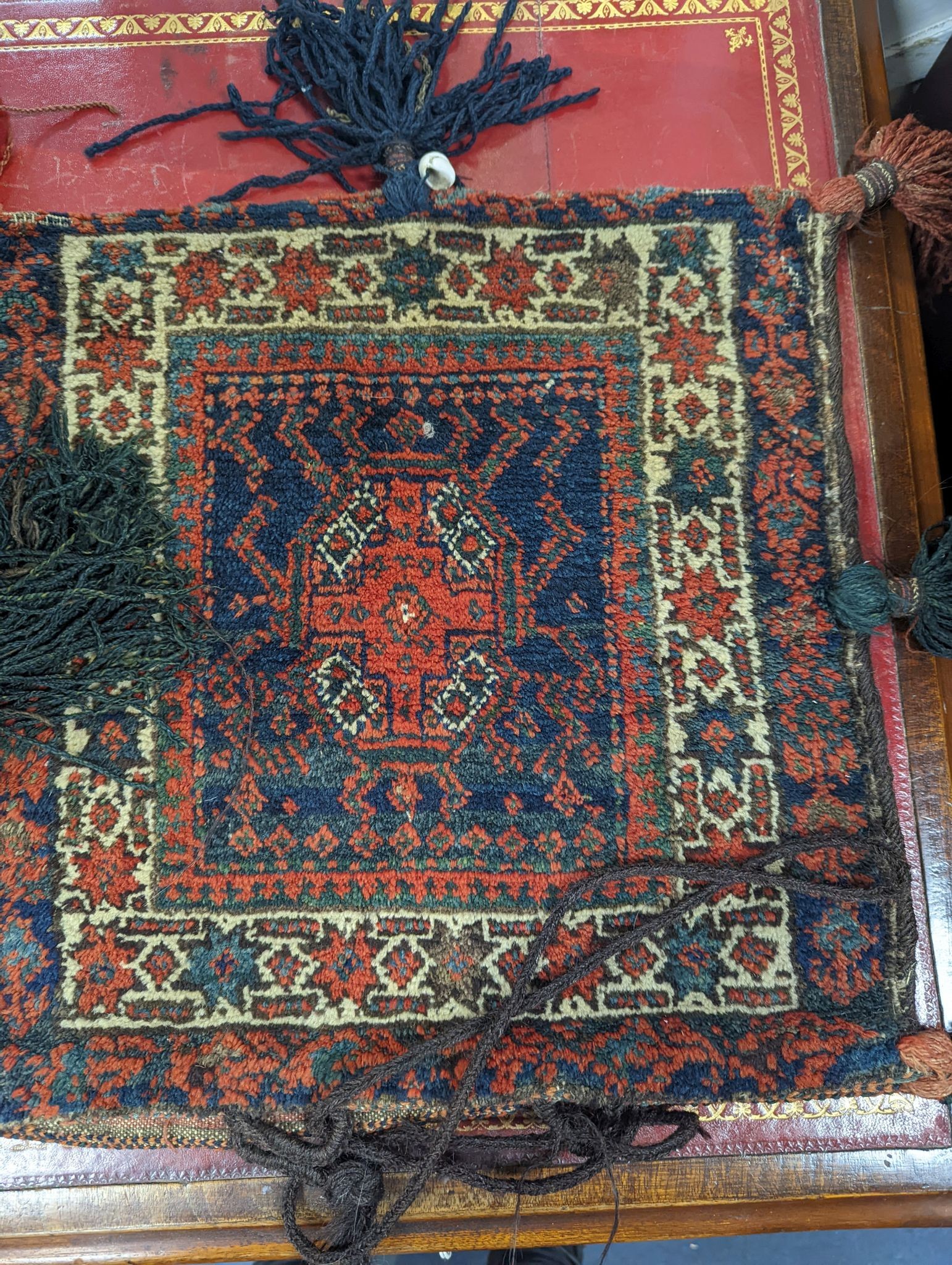 An antique Caucasian saddle bag, 45 x 45cm